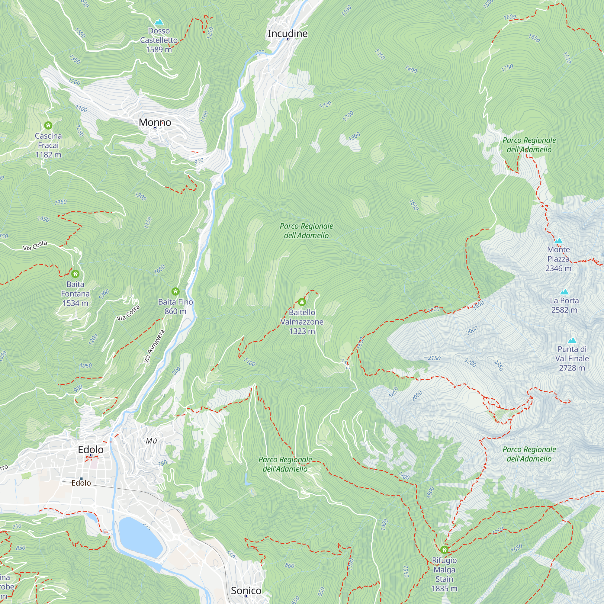 Baitello Valmazzone map