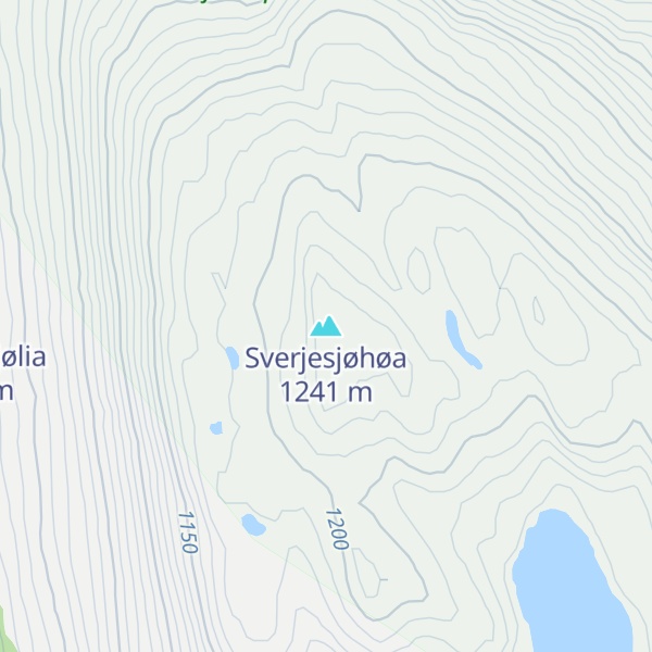 Map of Sverjesjøhøa