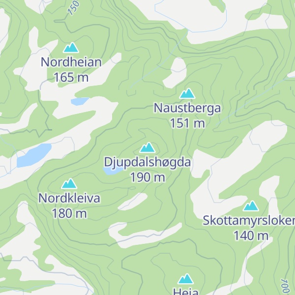 Map of Djupdalshøgda