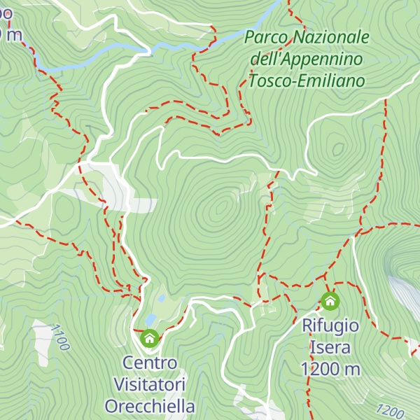 Map of Monte Orecchiella