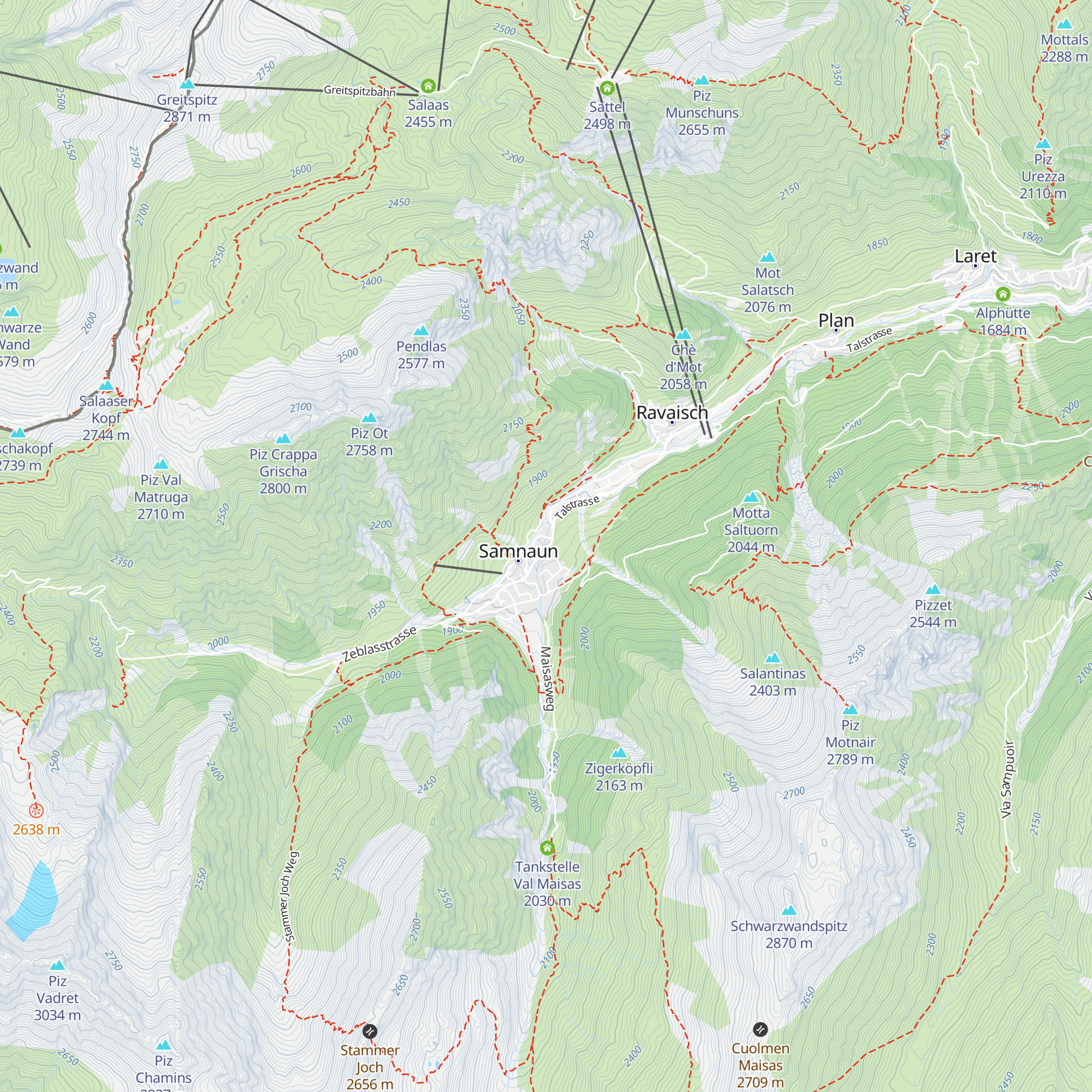 Gäste-Info Samnaun map