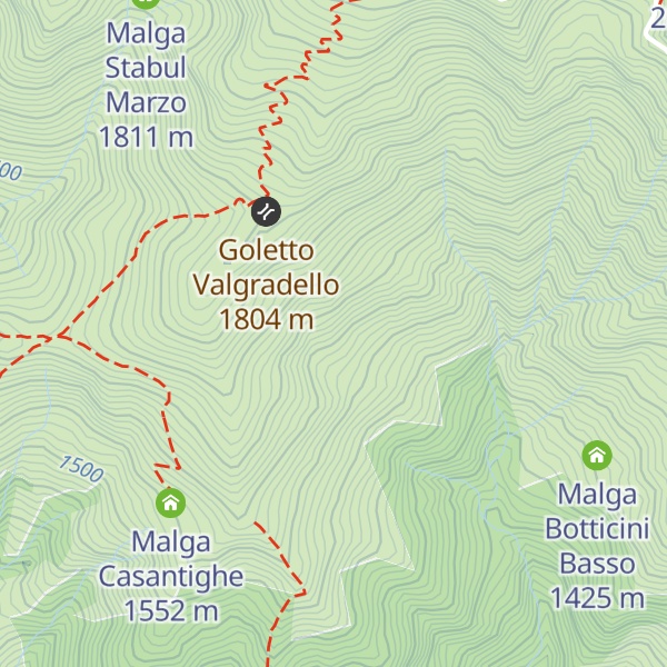 Map of Malga Valgradello
