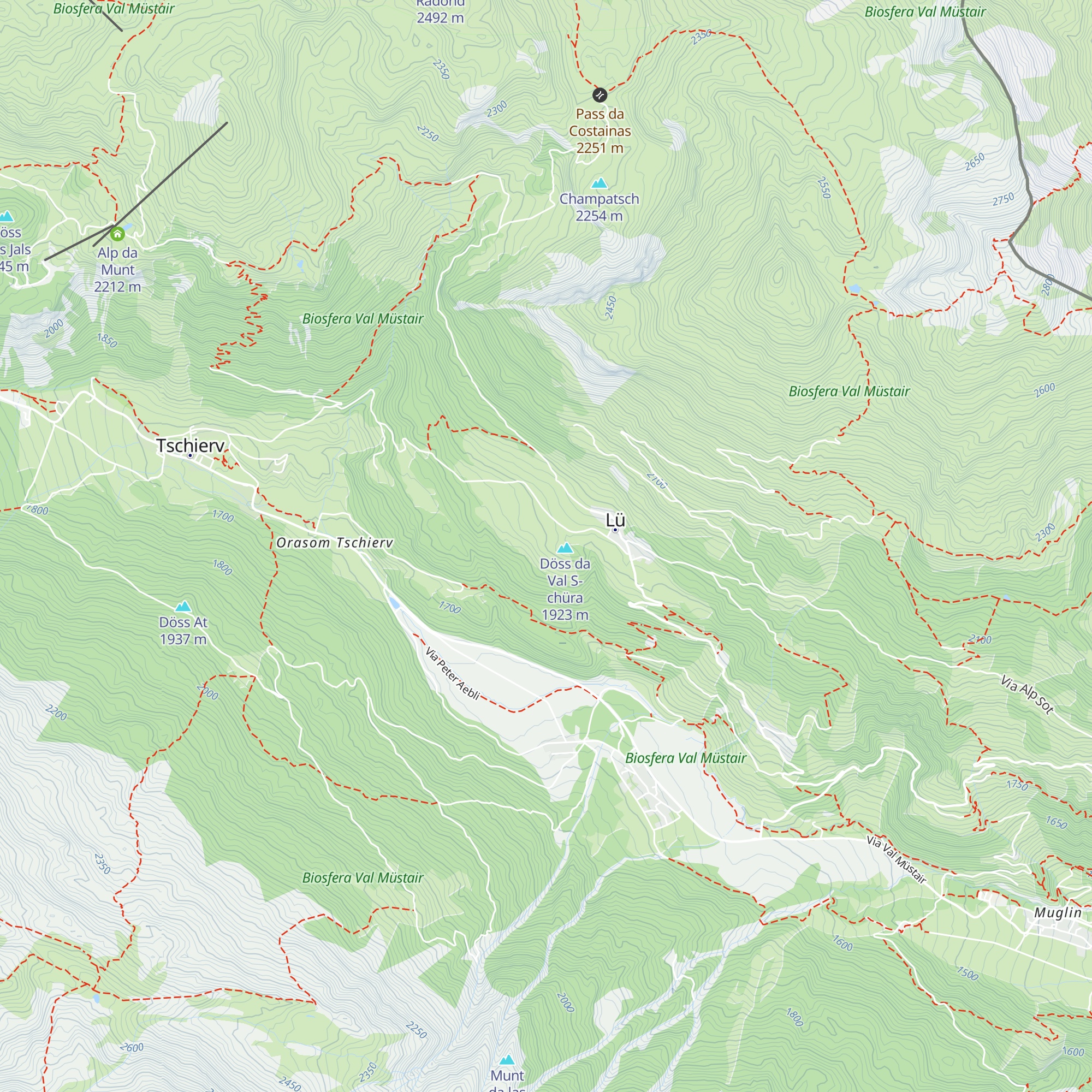 Alpine Astrovillage Lü-Stailas map