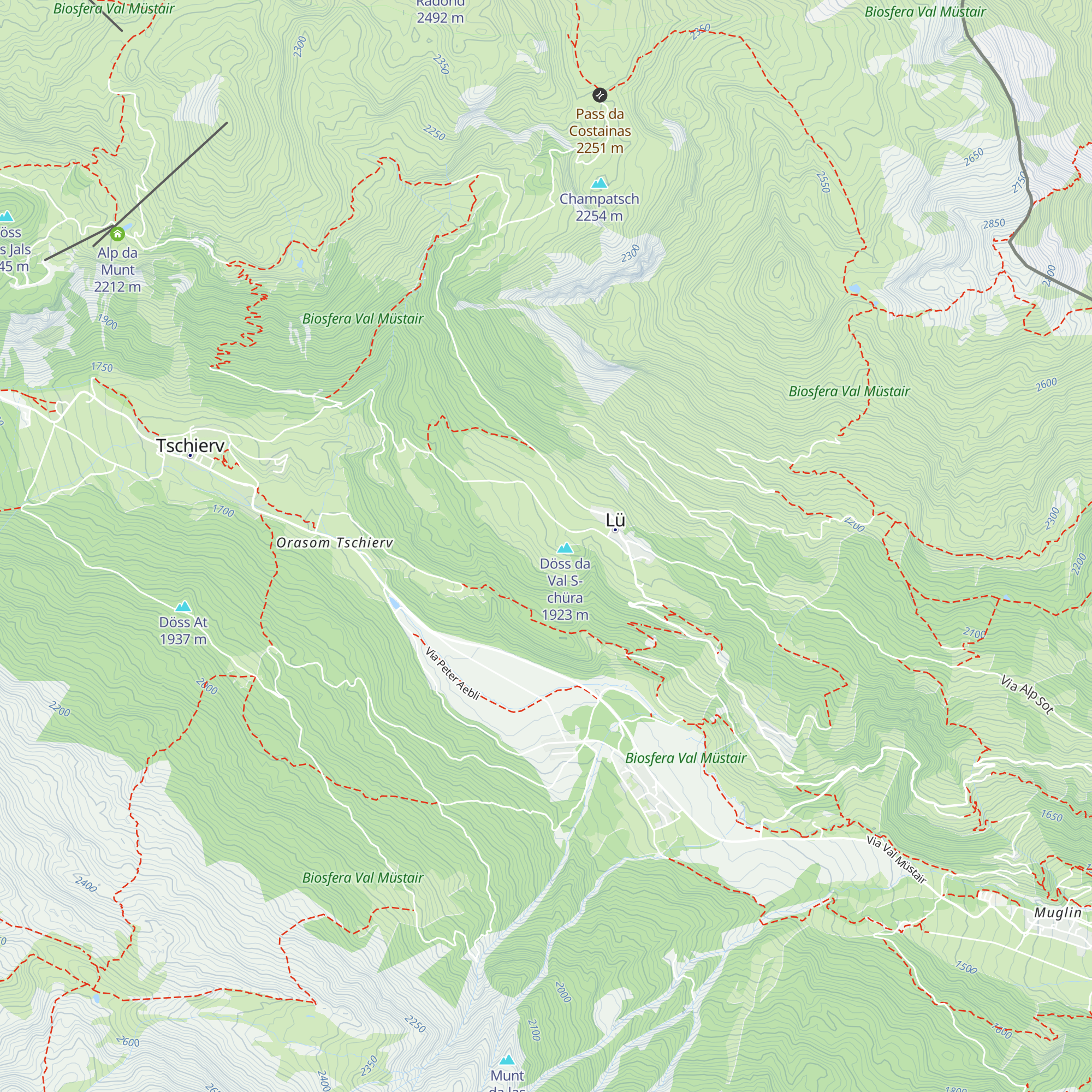 Alpine Astrovillage Lü-Stailas map