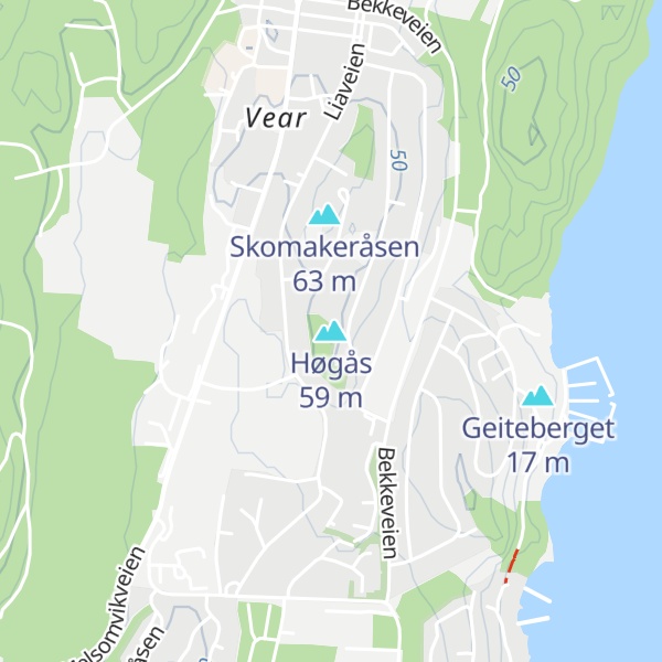 Map of Høgås
