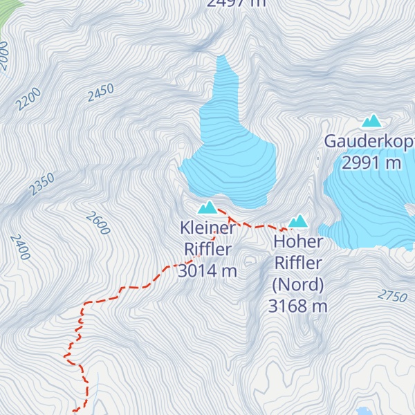 Map of Kleiner Riffler
