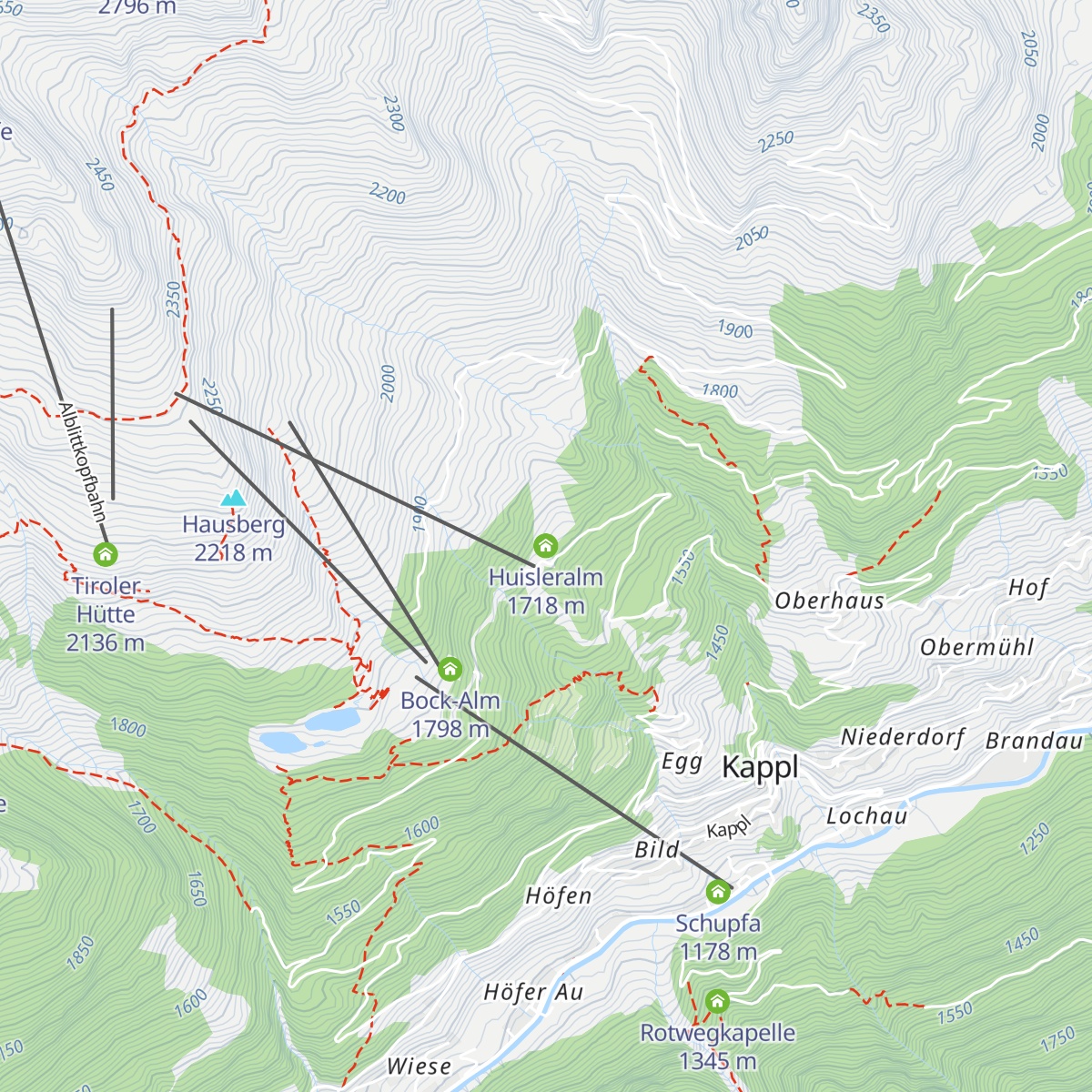 Huisleralm map