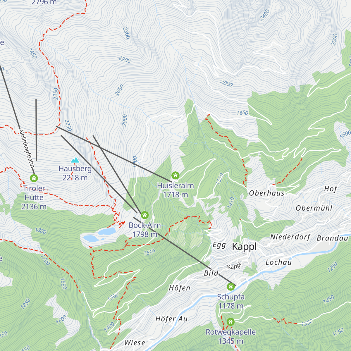 Huisleralm map