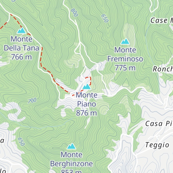 Map of Monte Piano
