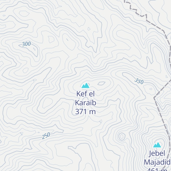 Map of Kef el Karaïb
