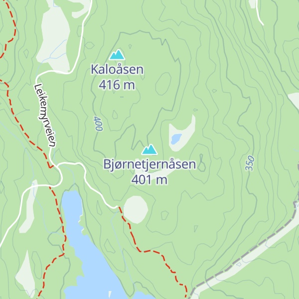 Map of Bjørnetjernåsen