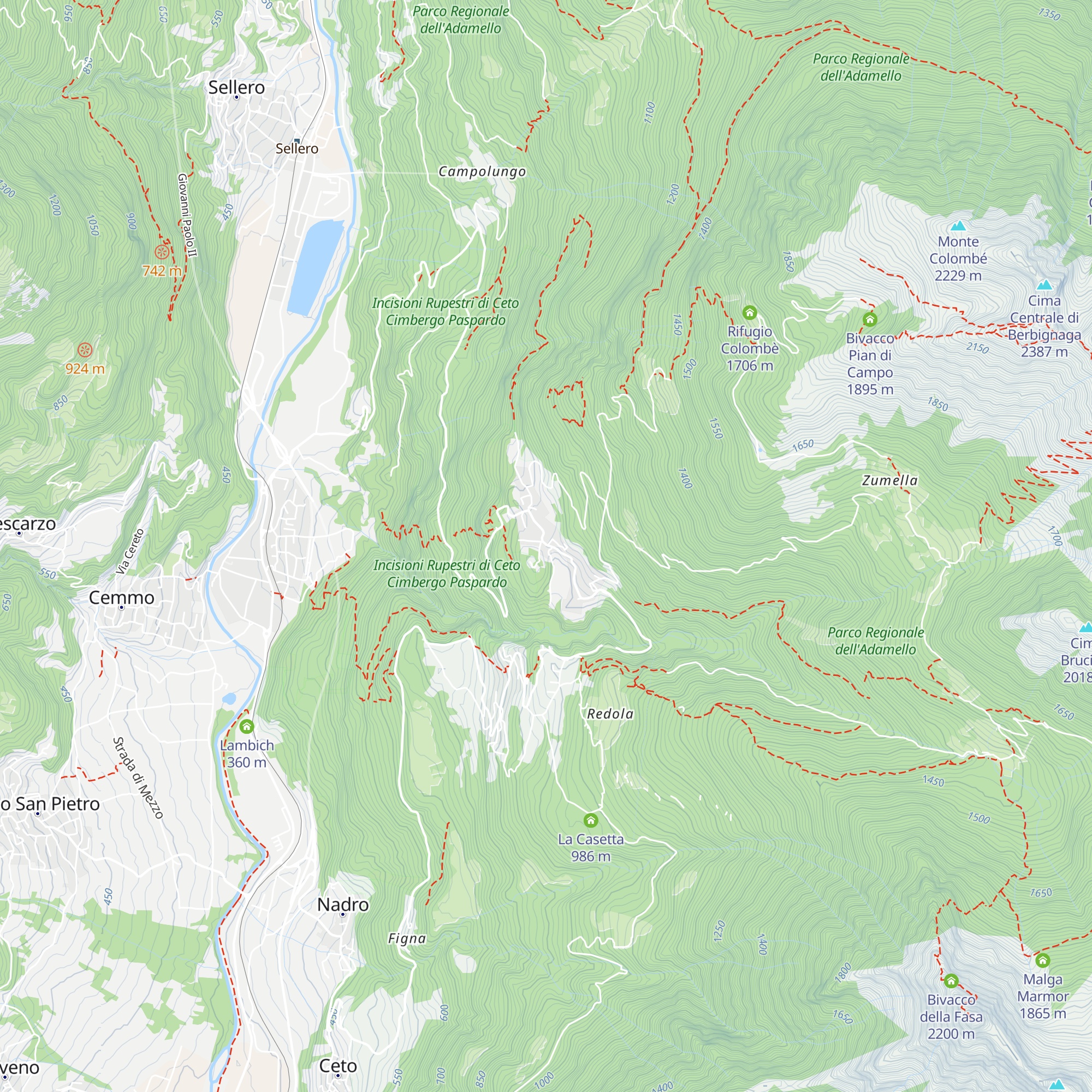 Ostello del Pittore map
