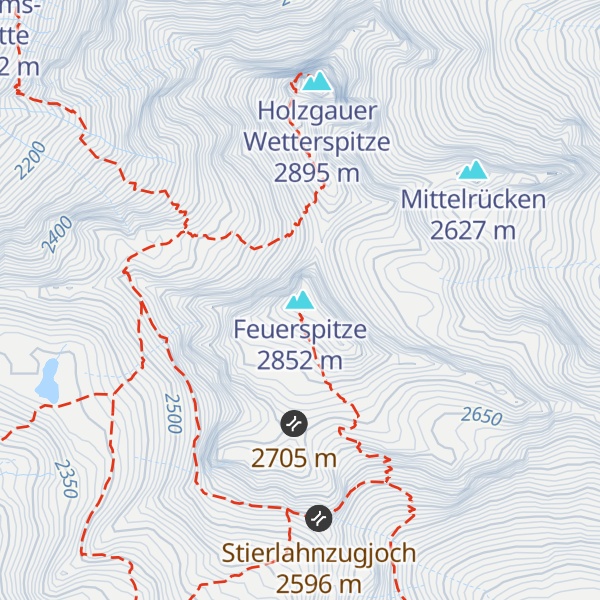 Map of Feuerspitze