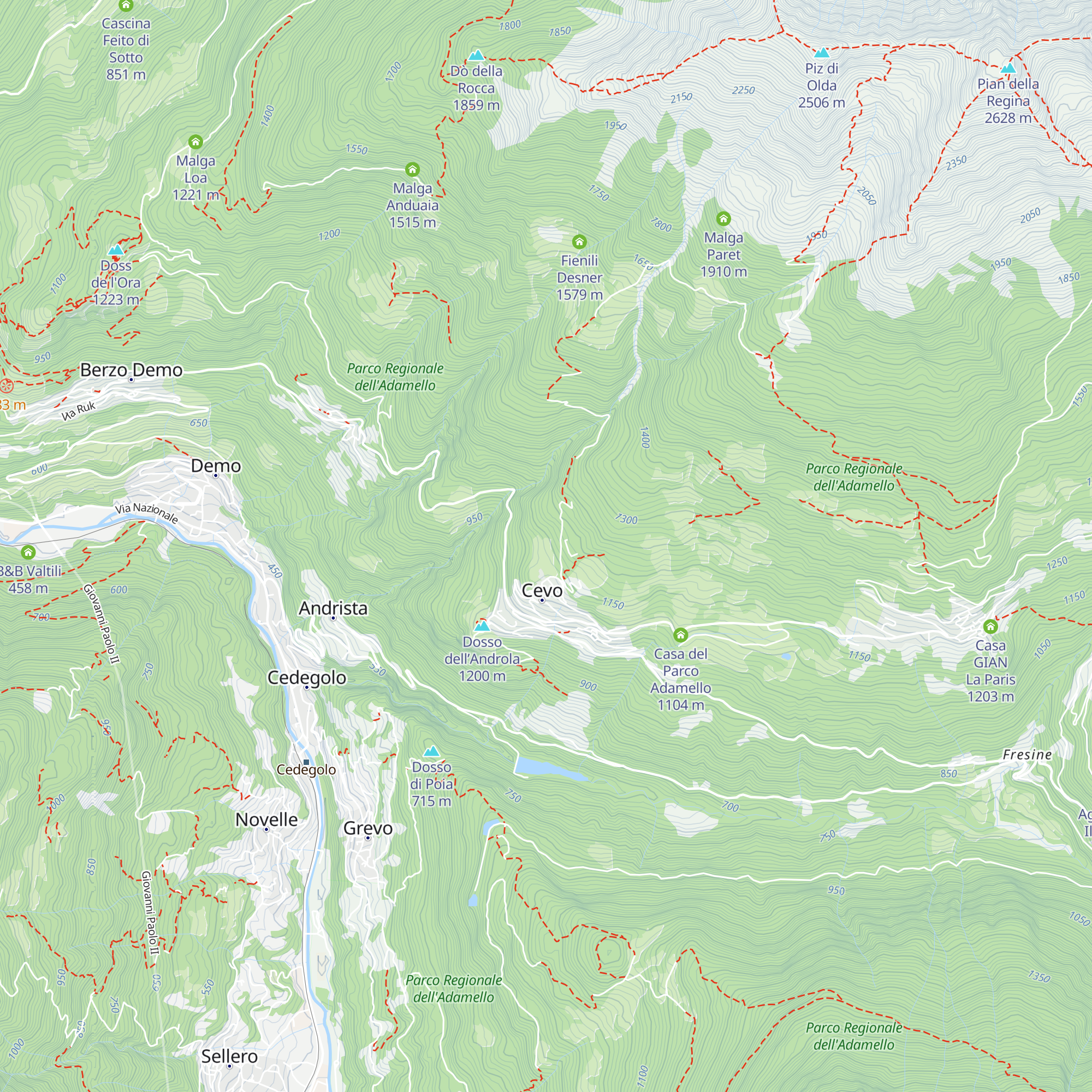 Spazio Feste Cevo map