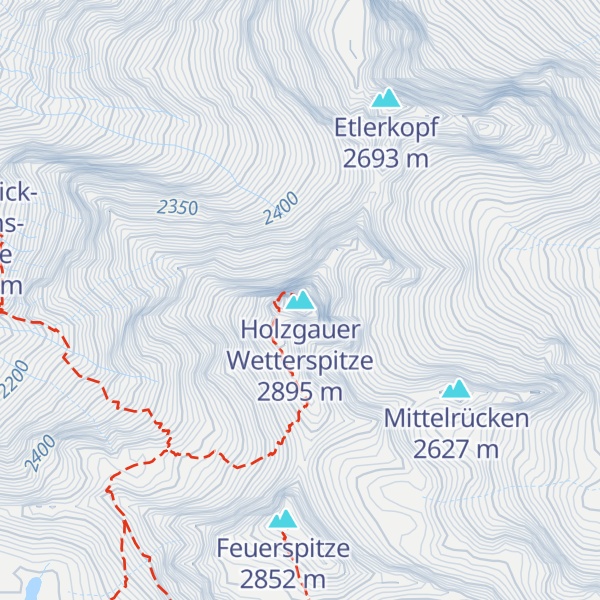 Map of Holzgauer Wetterspitze