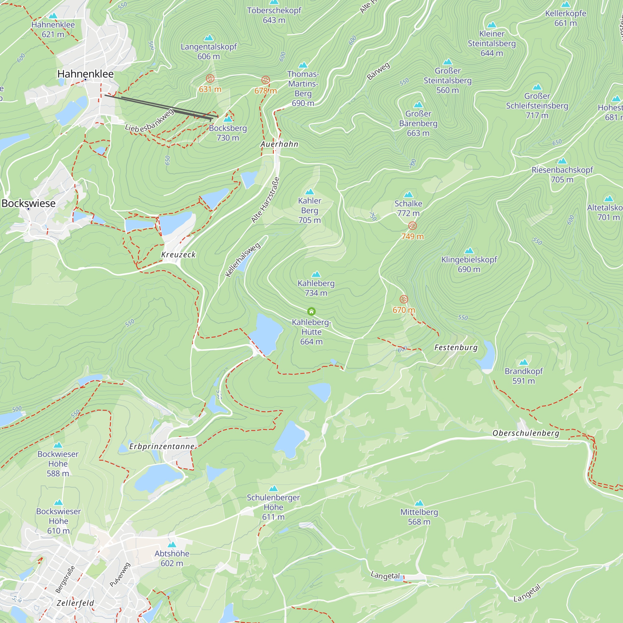 Kahleberg-Hütte map