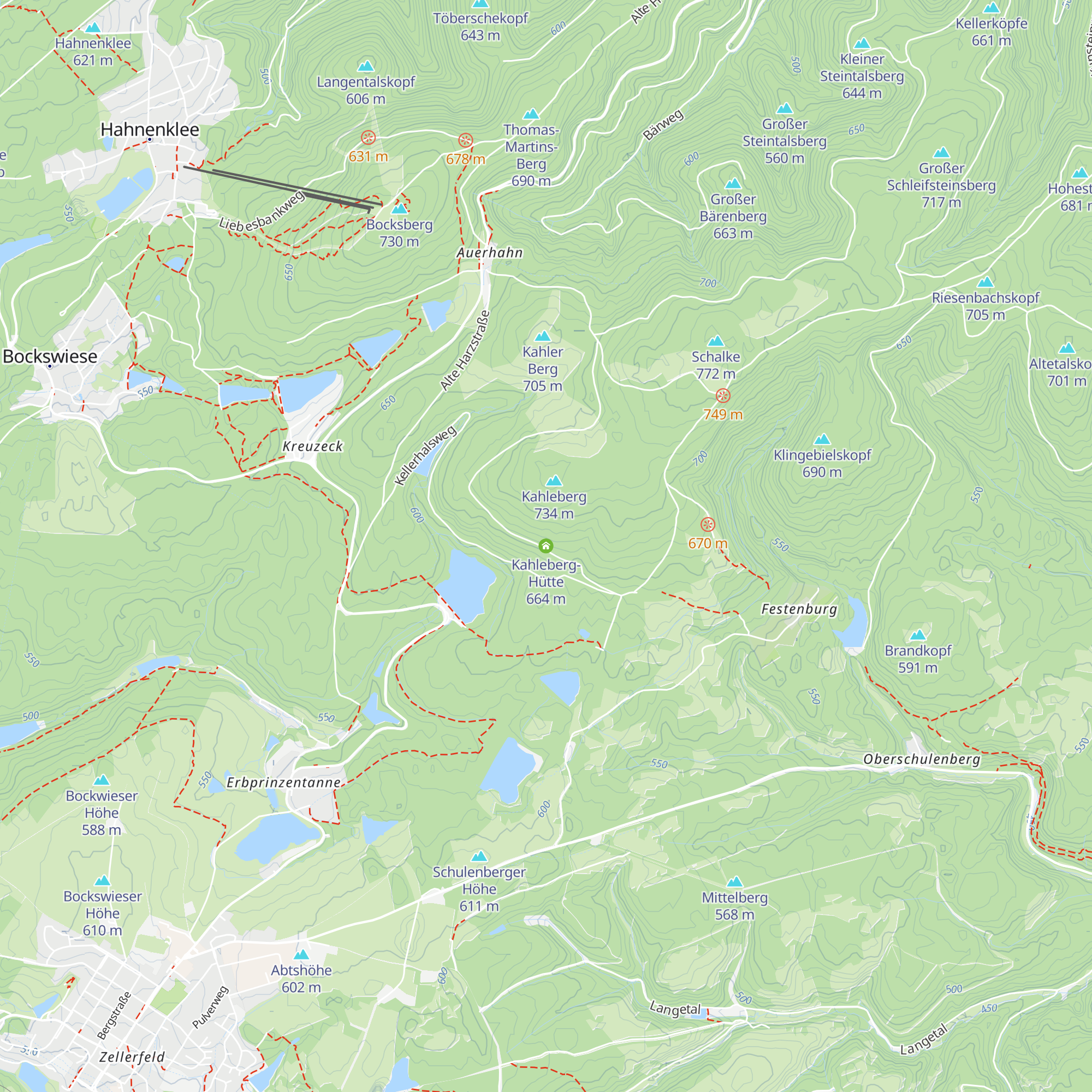 Kahleberg-Hütte map