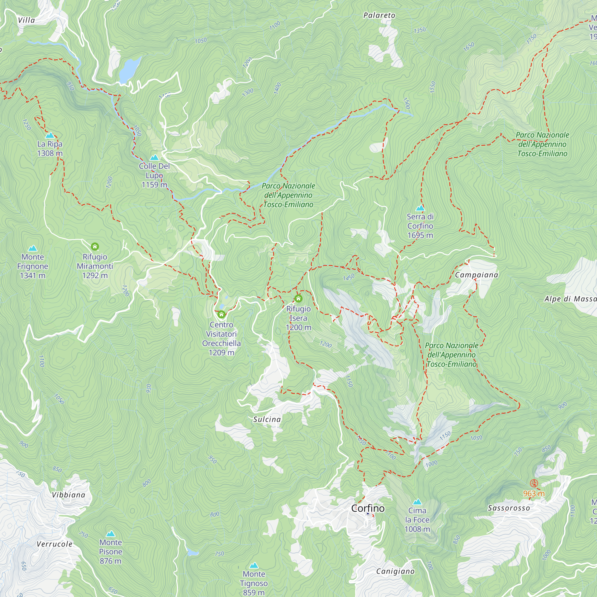 Rifugio Isera map