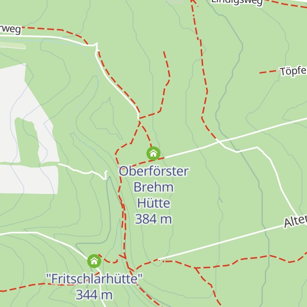 Map of Oberförster Brehm Hütte