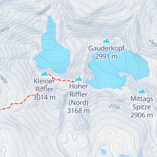 Map of Hoher Riffler (Nord)