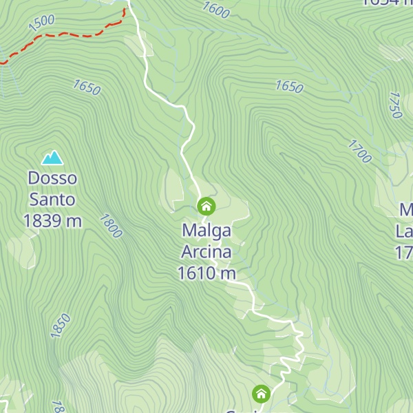 Map of Malga Arcina