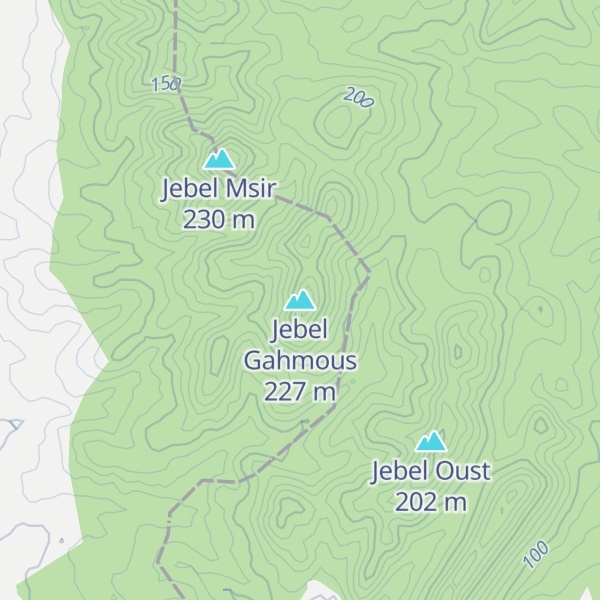 Map of Jebel Gahmous