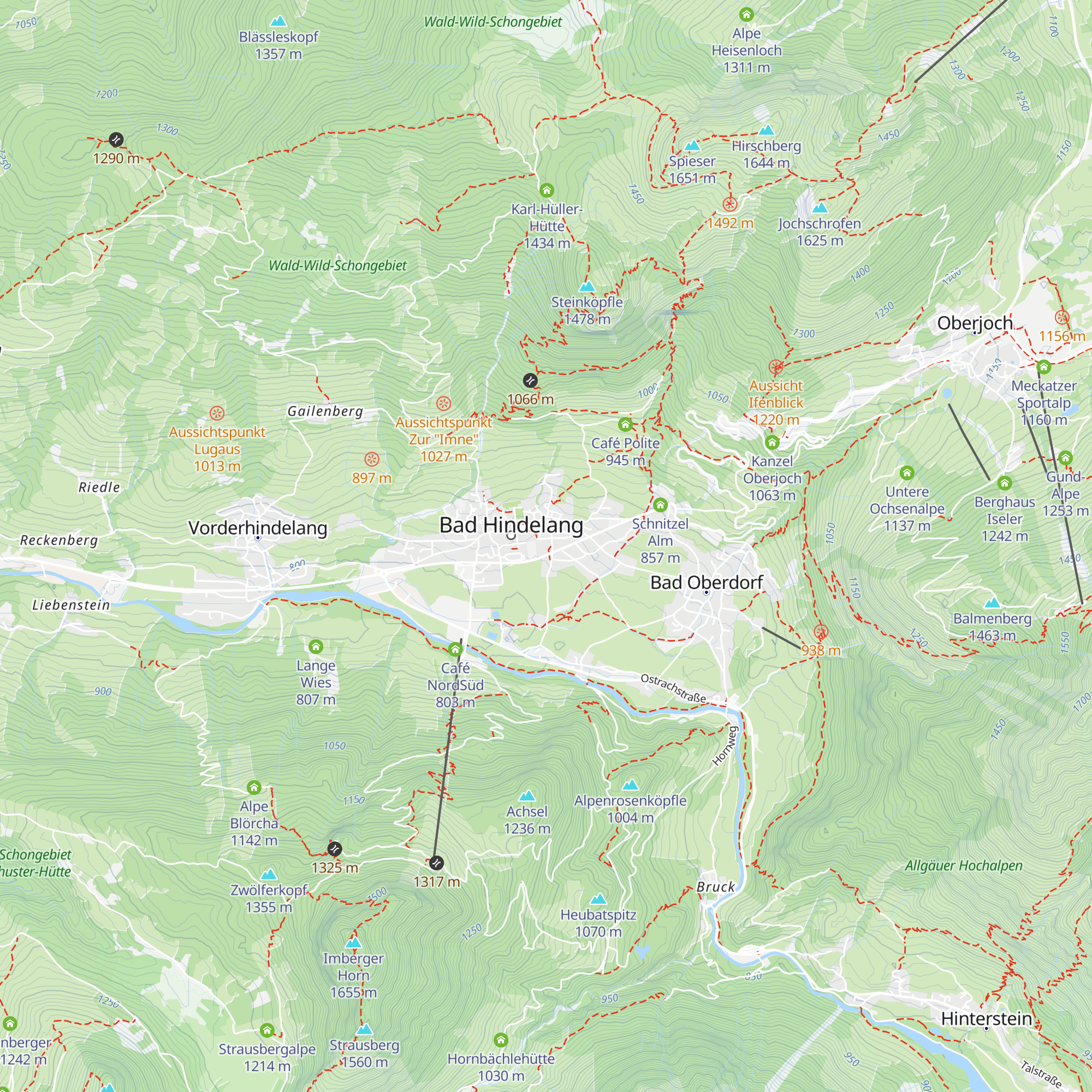 Tourist Information Bad Hindelang map