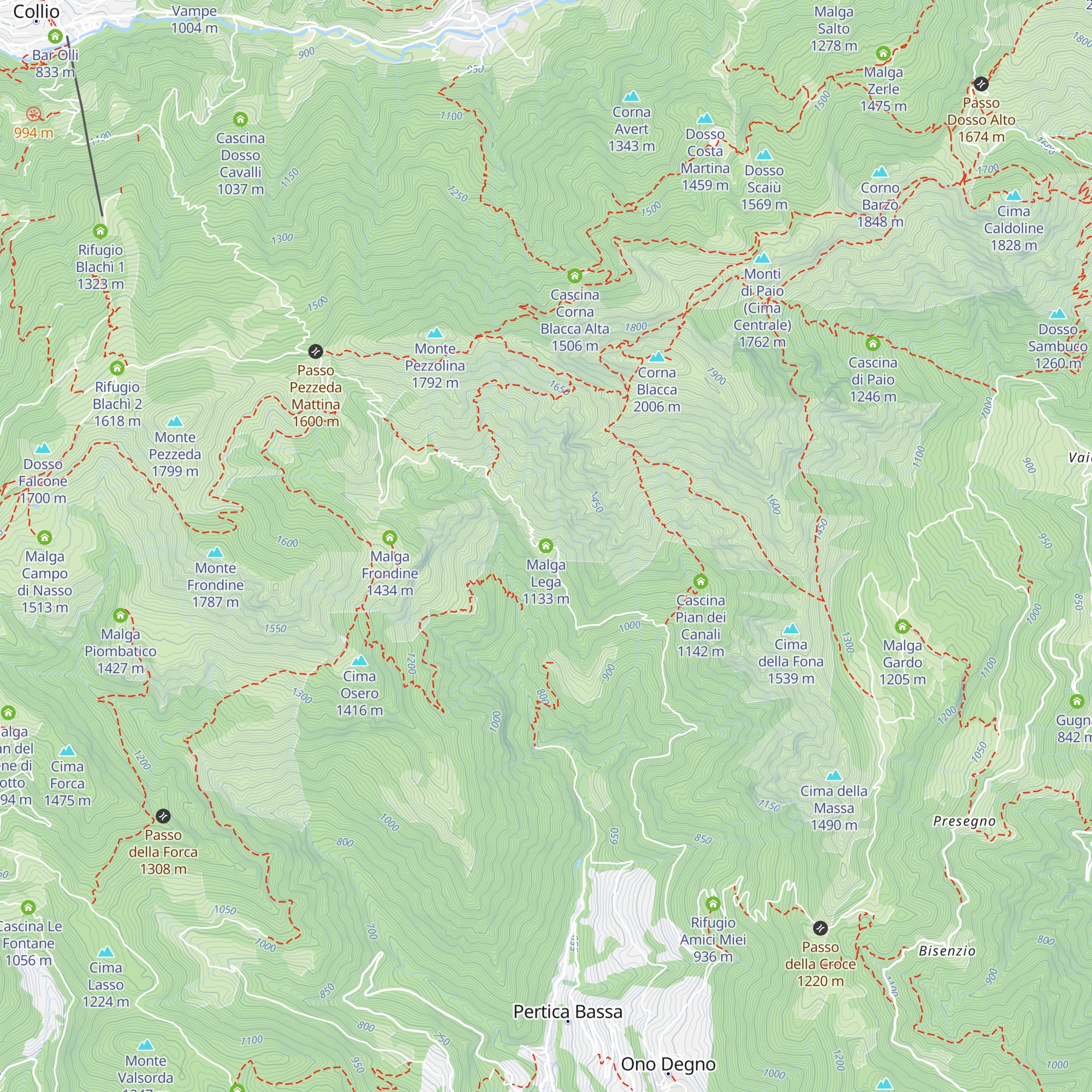 Malga Lega map