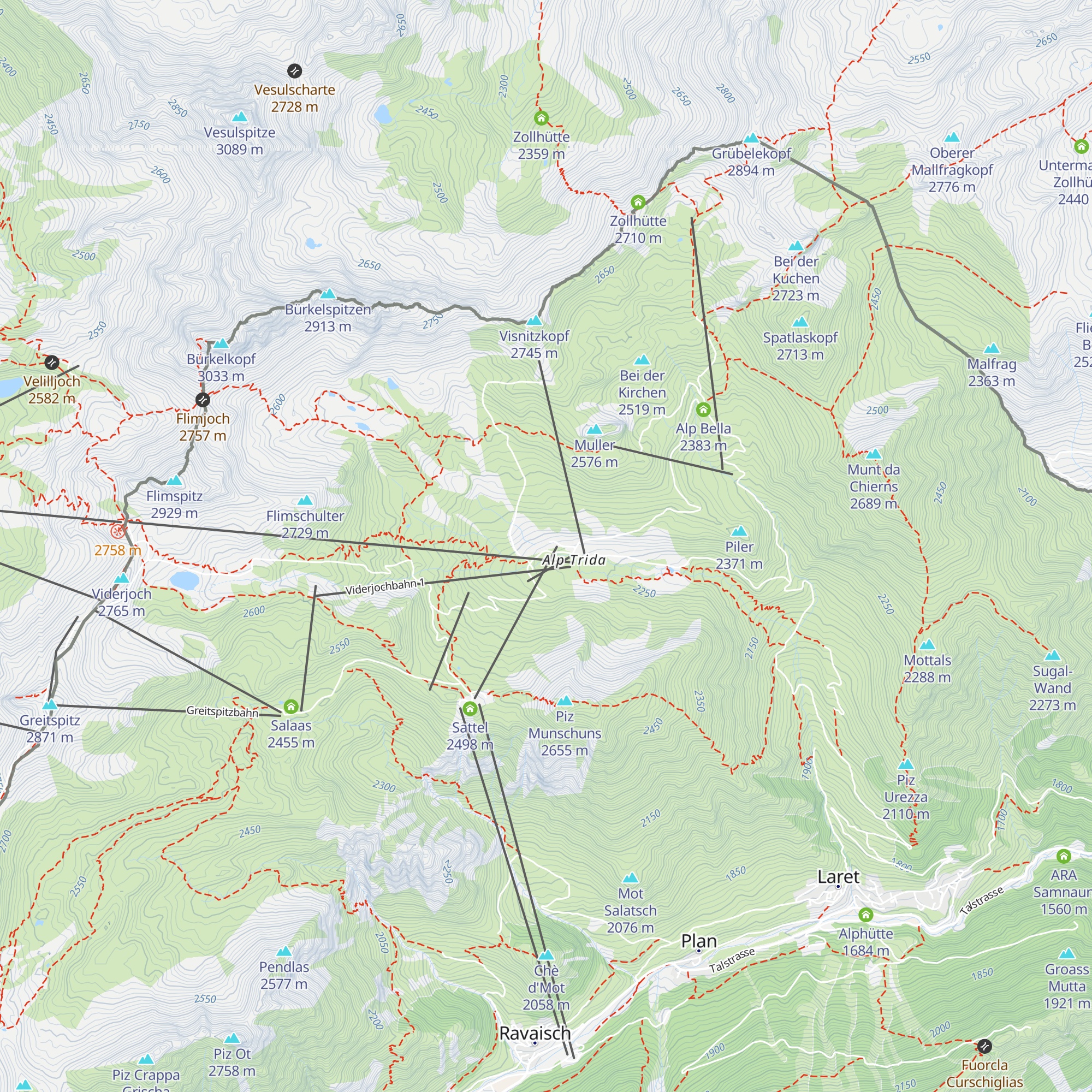 Alp Trida map