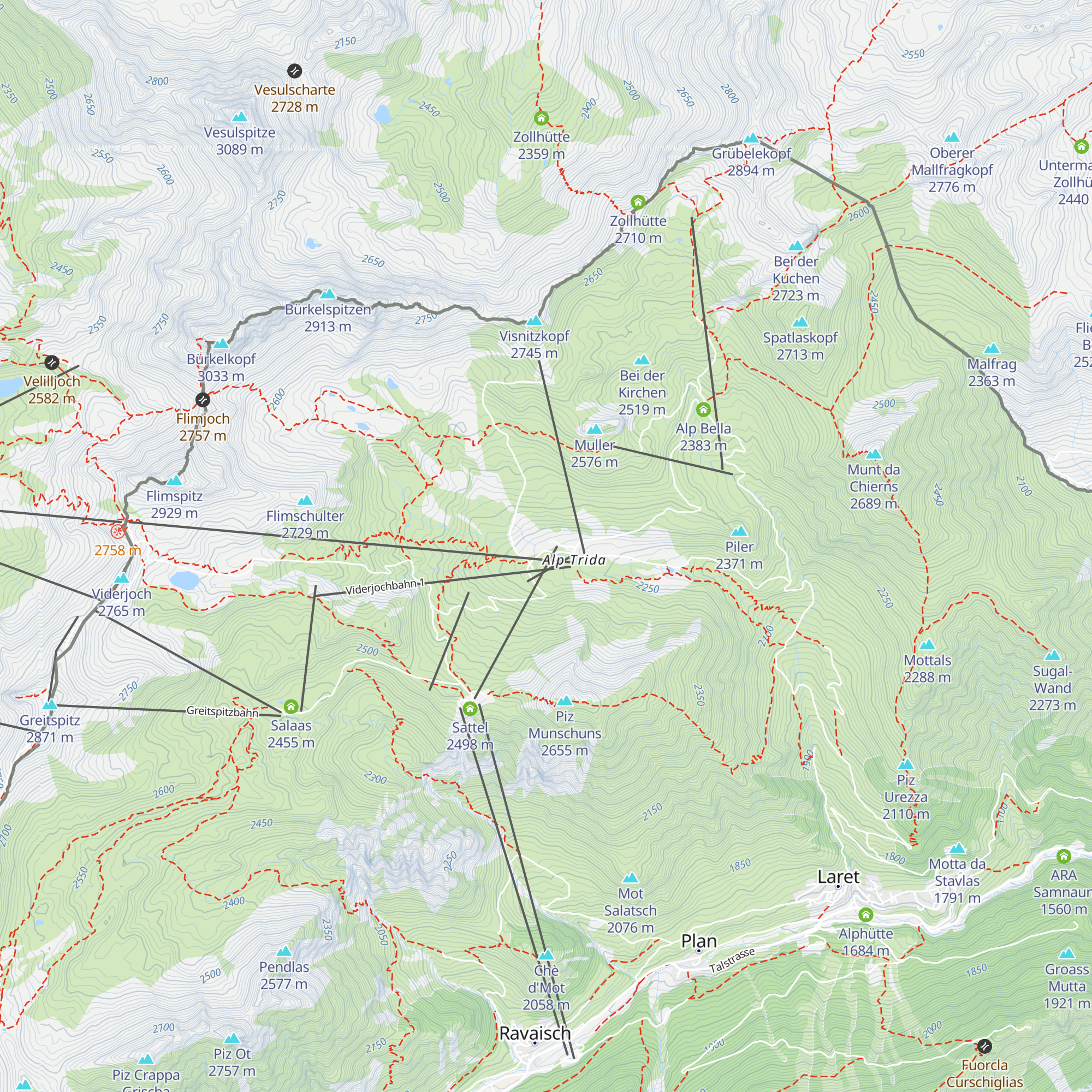 Alp Trida map