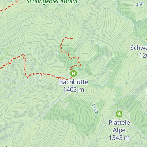 Map of Bächhütte