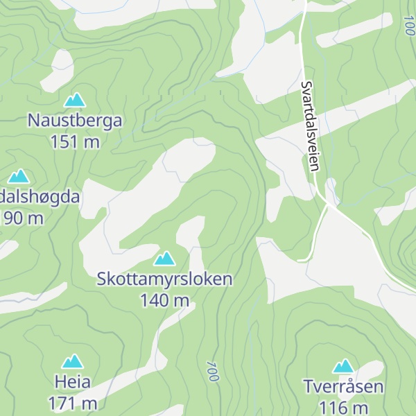 Map of Tjørøllhaugan