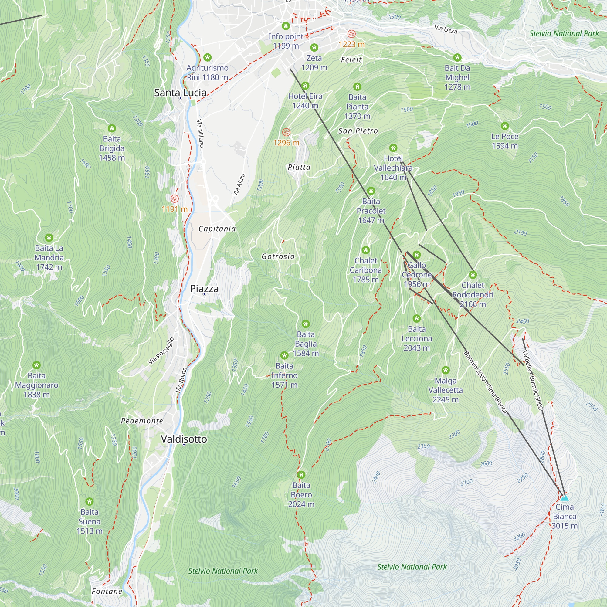 Baita La Tura map