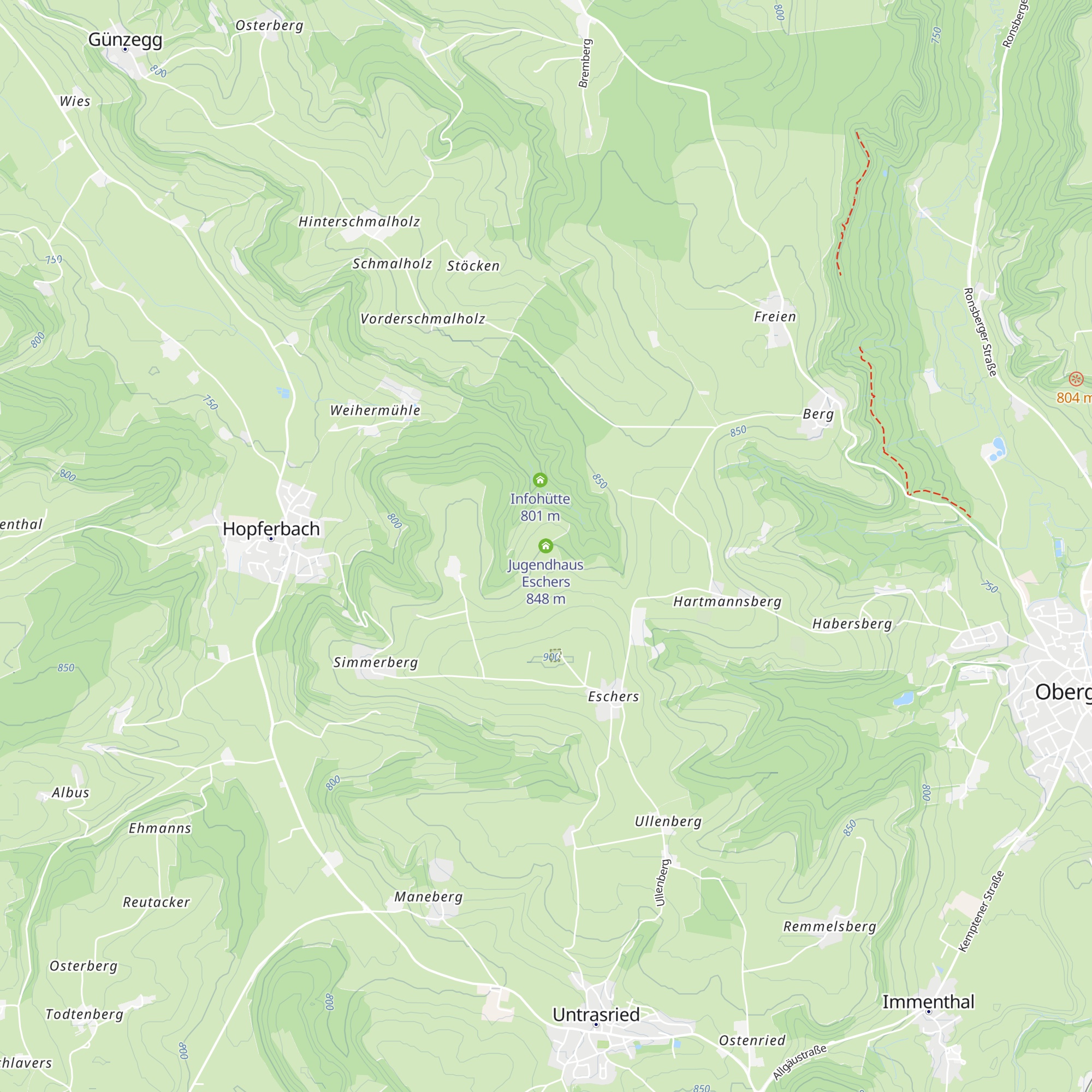 Jugendhaus Eschers map