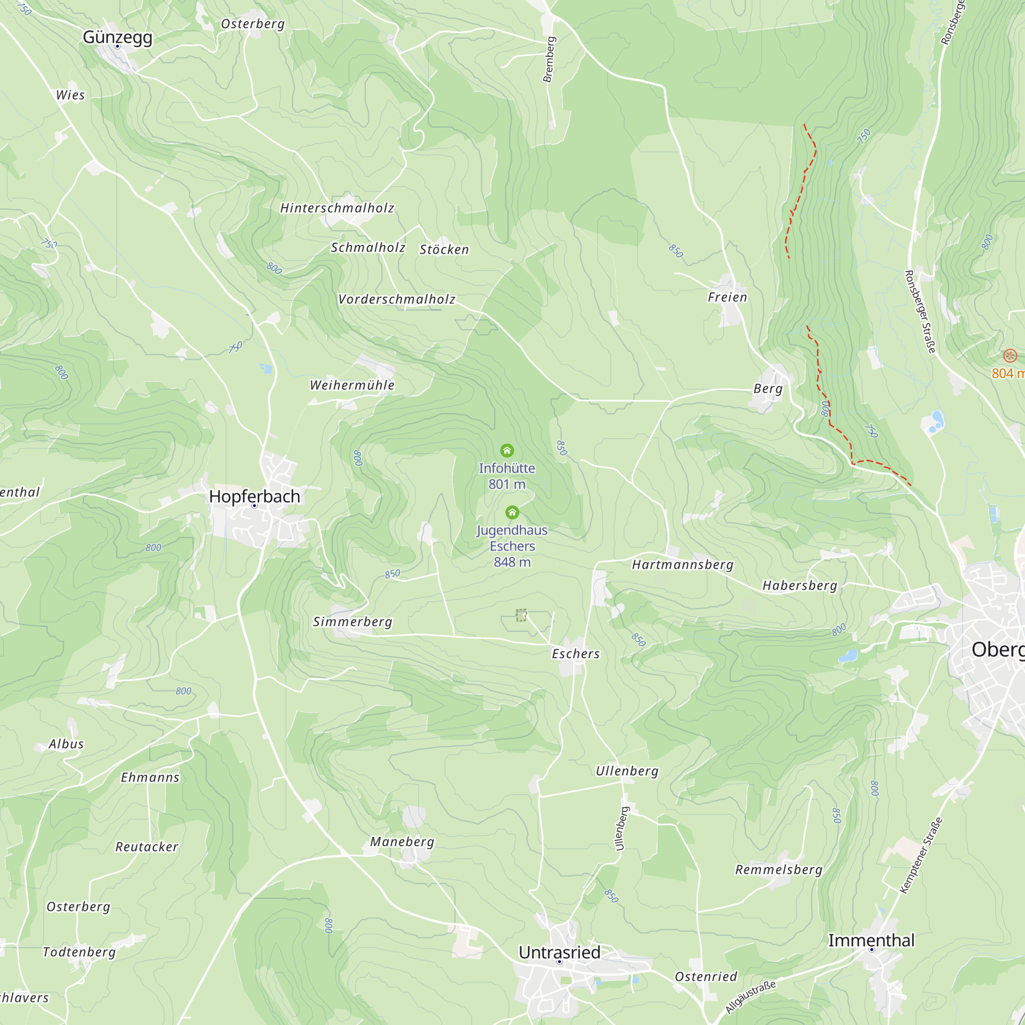 Jugendhaus Eschers map