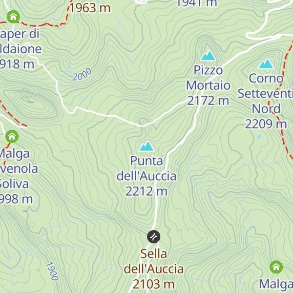 Map of Punta dell'Auccia