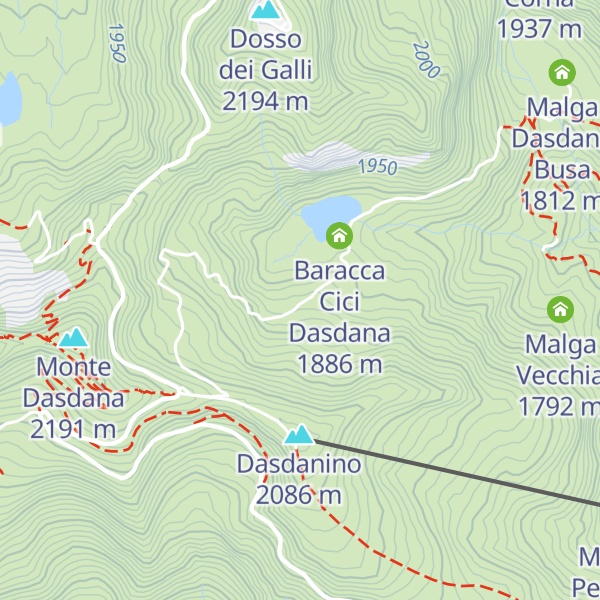 Map of Malga Laghetto