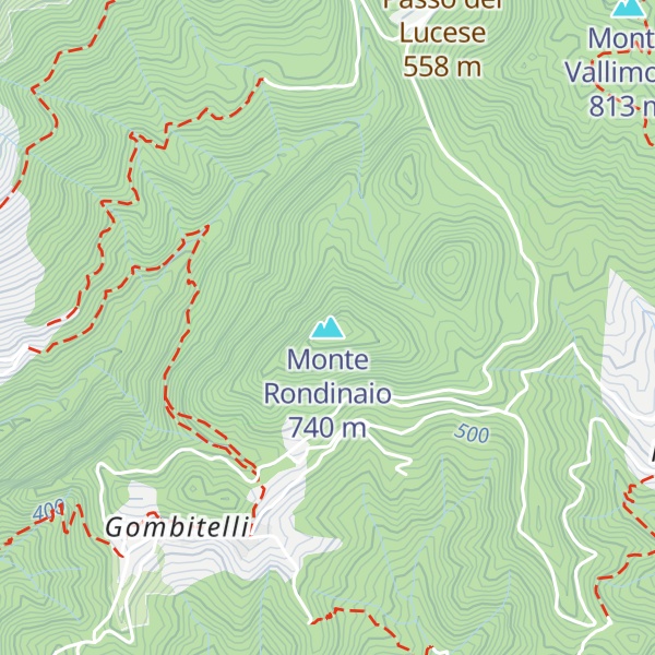 Map of Monte Rondinaio