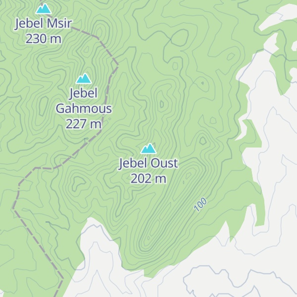 Map of Jebel Oust