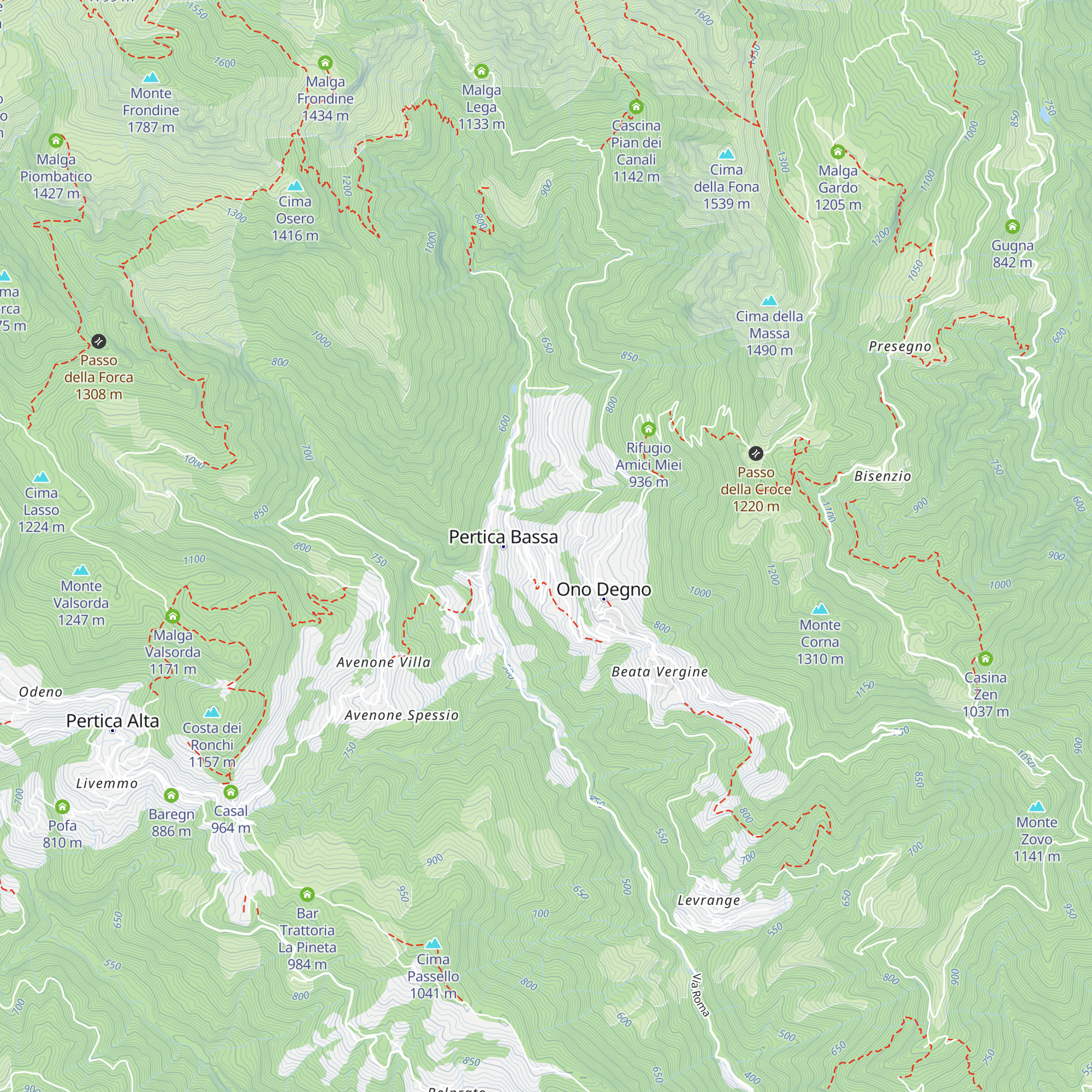 Agriturismo Piane, holiday farm map