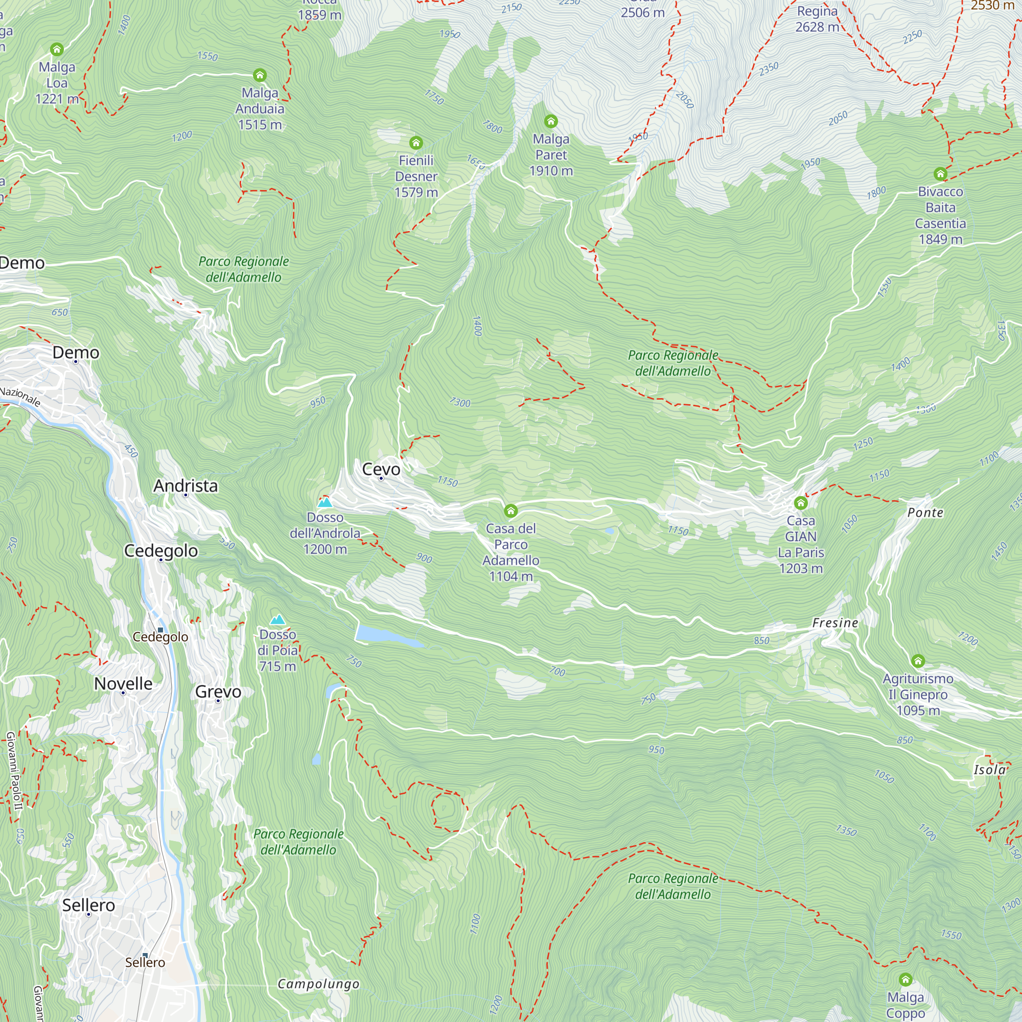Casa del Parco Adamello map