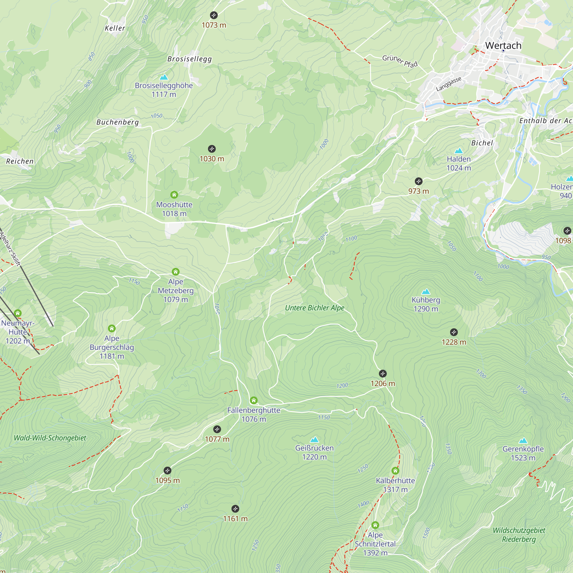 Untere Bichler Alpe map