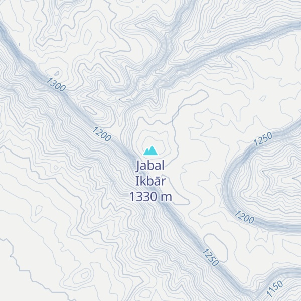 Map of Jabal Ikbār