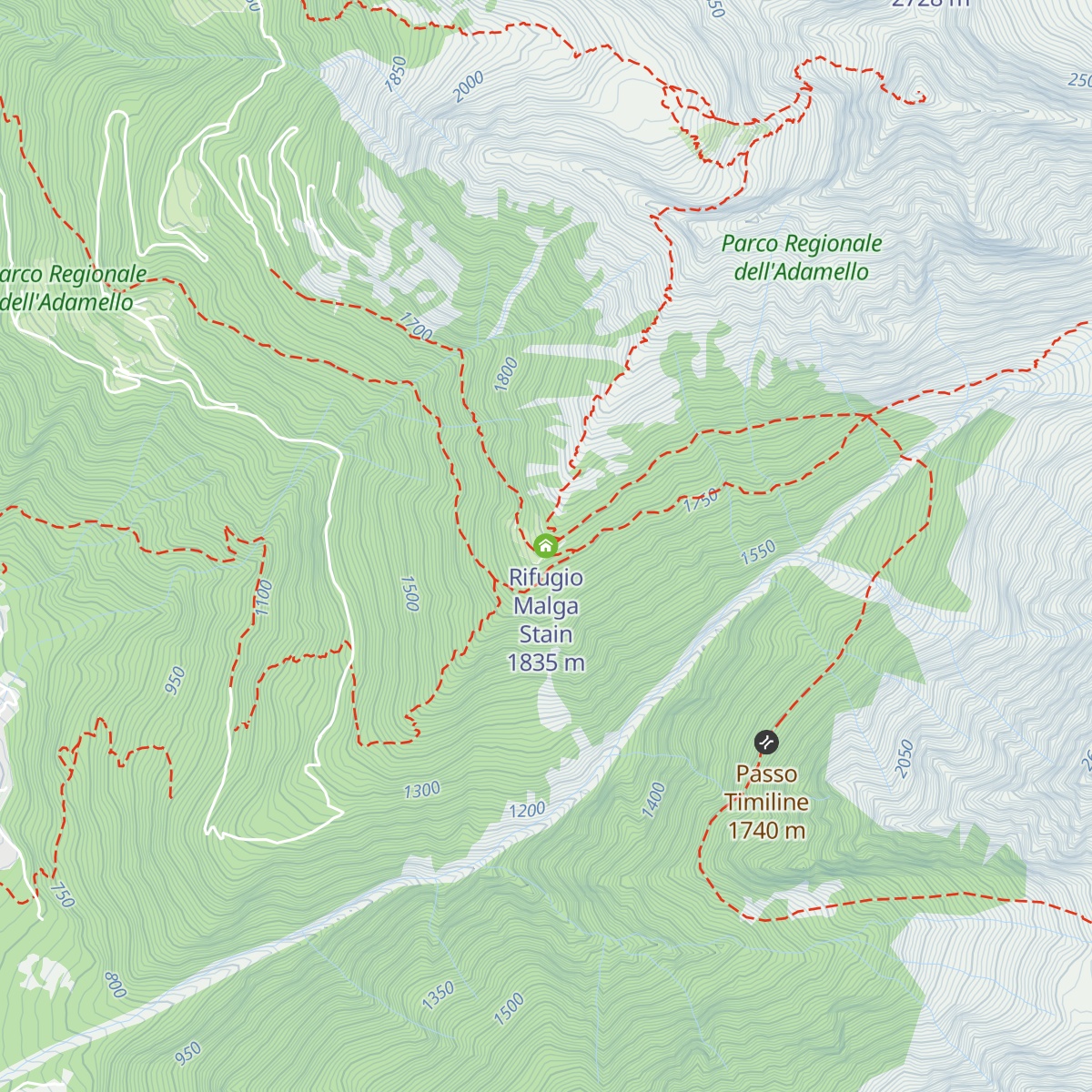 Rifugio Malga Stain map