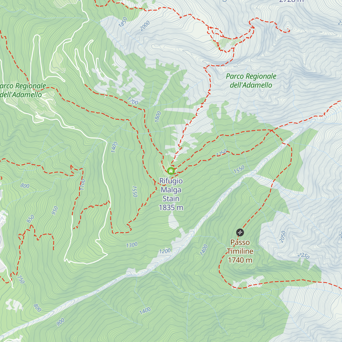 Rifugio Malga Stain map
