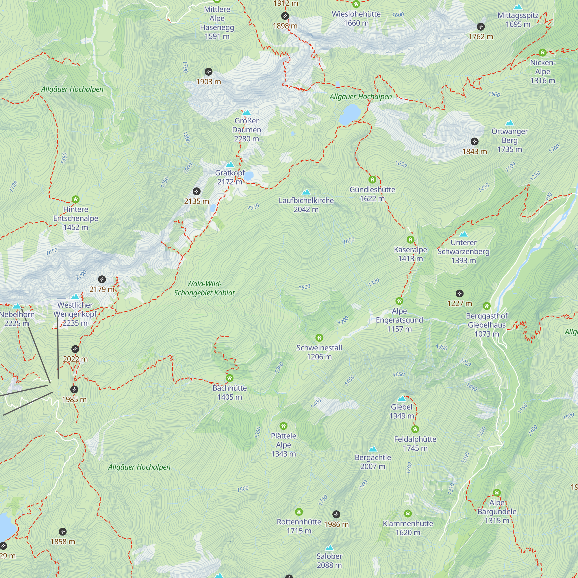 Langenfeldhütte map