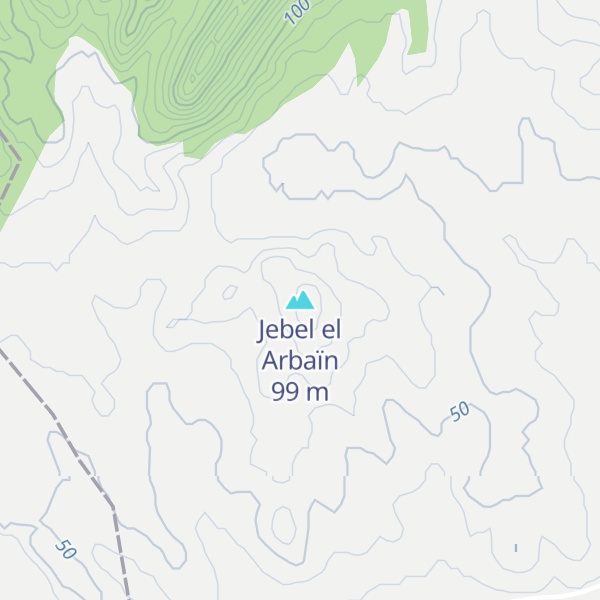 Map of Jebel el Arbaïn