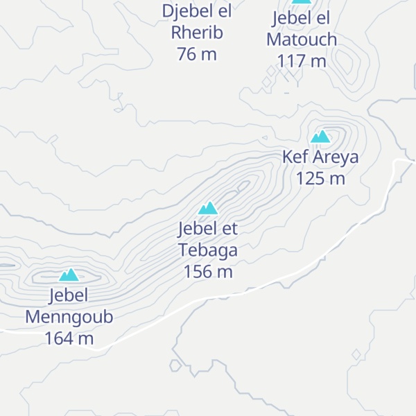 Map of Jebel et Tebaga