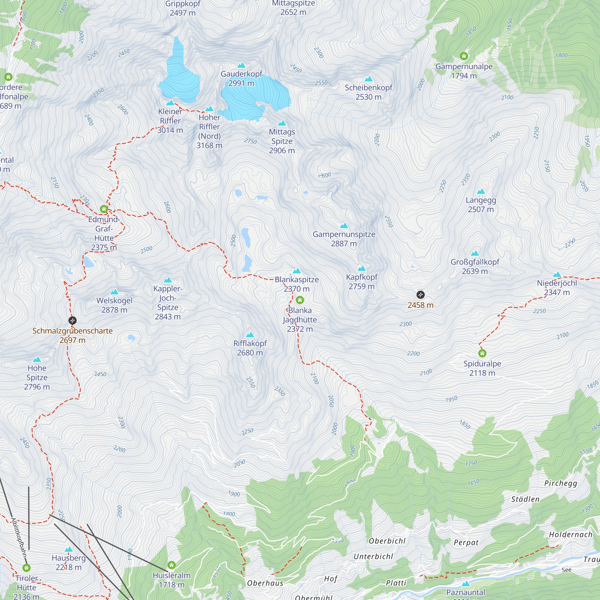 Blanka Jagdhütte map