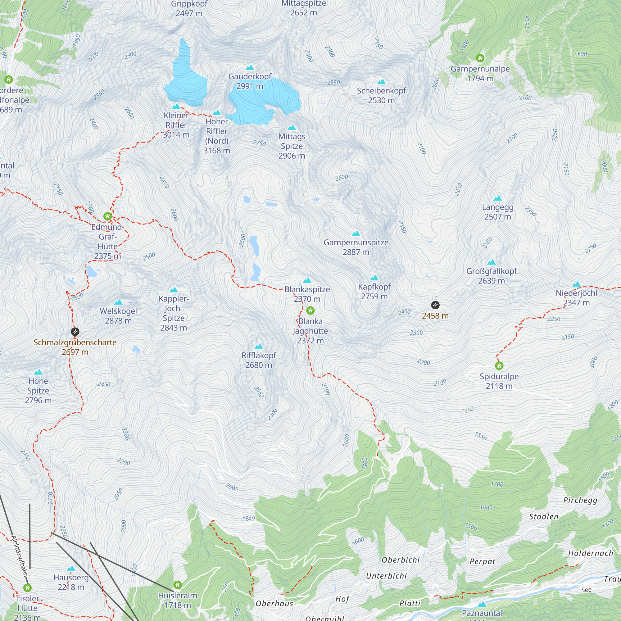 Blanka Jagdhütte map